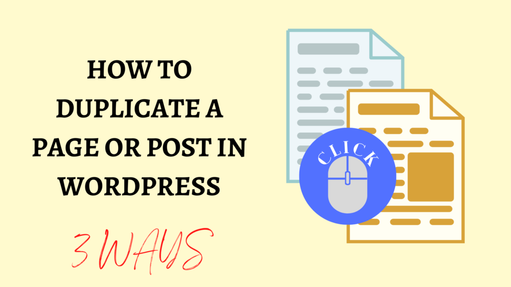 How to duplicate a page or post in WordPress