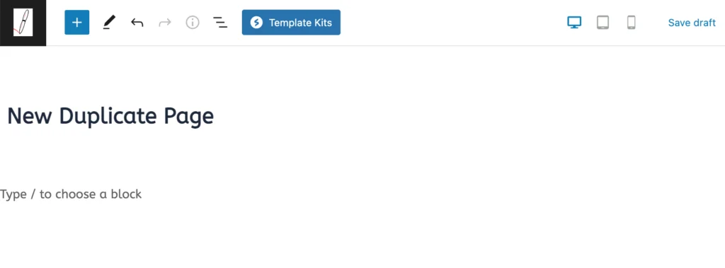 Duplicate wordpress page