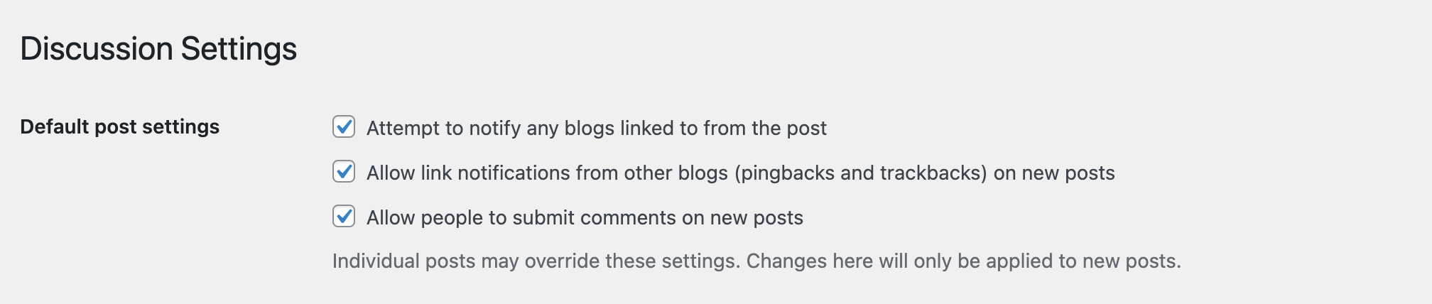 Disable comments in future posts in WordPress