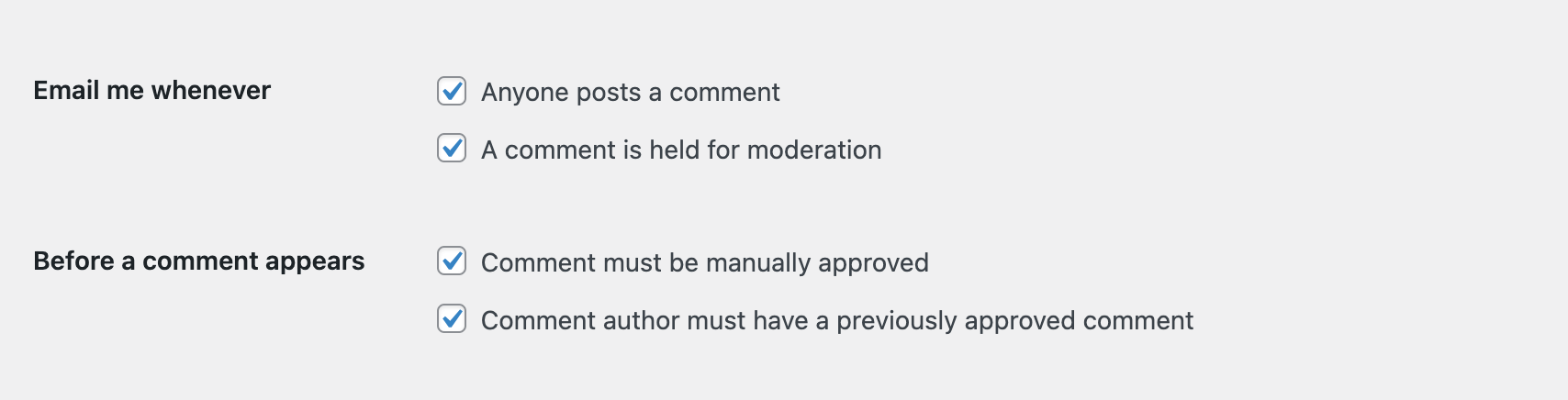 Moderate comments in WordPress