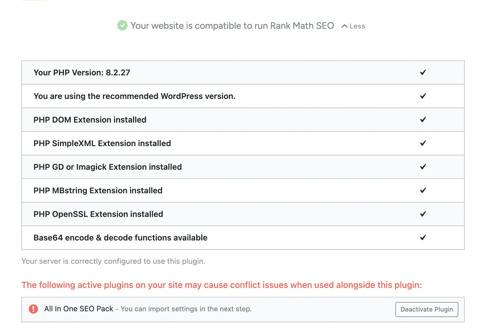 Deactivate existing SEO plugin to avoid conflicts.