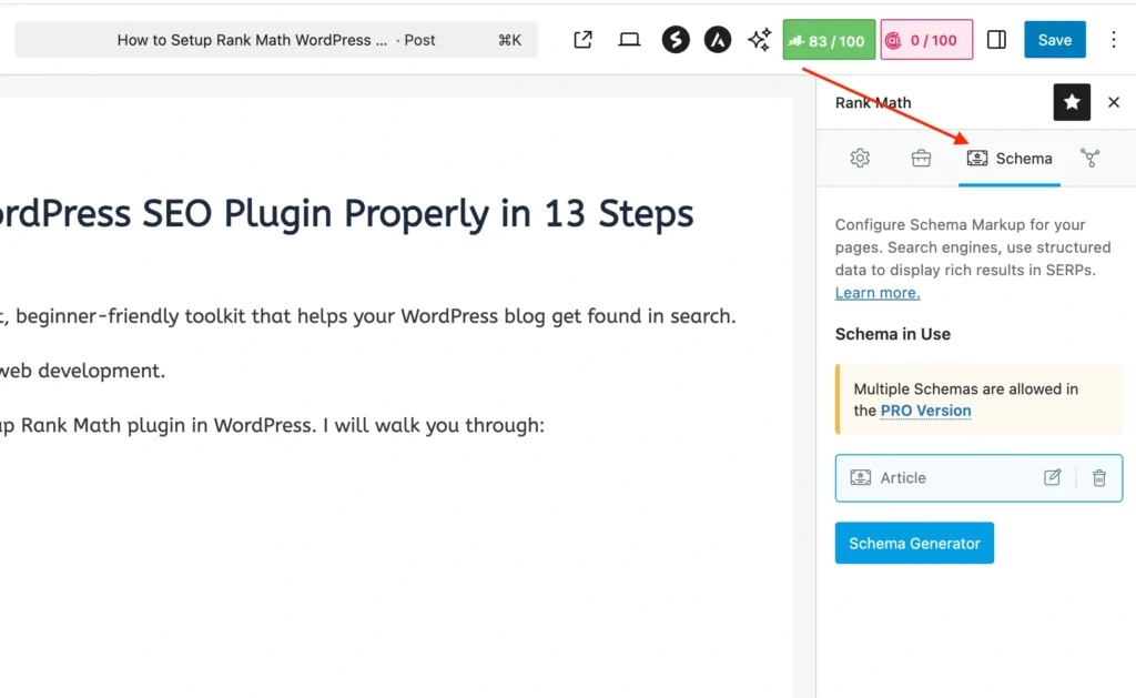 The current scheme type used for WordPress posts and pages.