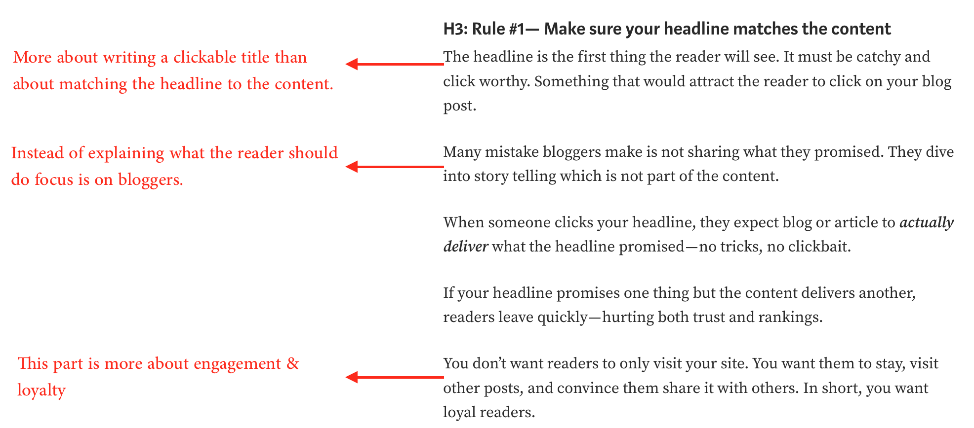 Example of fluff in writing which results in low-quality content.